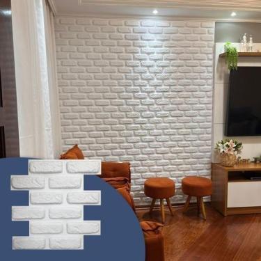 Imagem de Placas Decorativas 3D Poliestireno Tijolinho Encaixe M - Lujp Decoraçõ