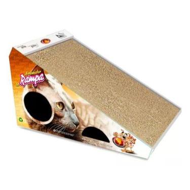 Imagem de Arranhador Furacao Pet Rampa P/ Gatos C/ 2 Bolinha Brinquedo - Furacão