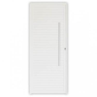 Imagem de Porta de Alumínio Lambri 210x80cm com Fechadura Rolete e Puxador Proje