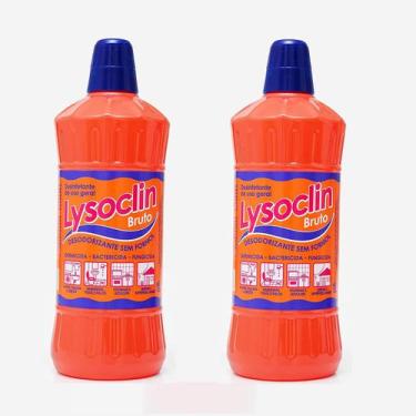 Imagem de Kit 2 Desinfetante Multiuso 1 Litro Lysoclin Bruto - Nobel do Brasil