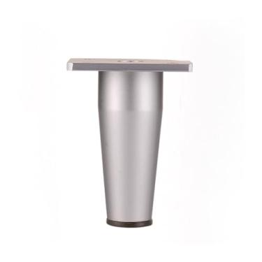 Imagem de Legs For Furniture Set Of 4, Metal Legs For Furniture,For Sofa Table,Cupboard，Tv Stand，Side Table，Dresser Legs,Furniture Adjustable Legs Feet Foot（4pcs）(Gray,6cm/2.36in*25cm/9.84in)