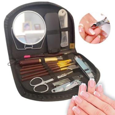 Imagem de Estojo Kit de Manicure e Cuidados Pessoais Unisex com 15 pcs - MktPlac