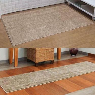 Imagem de Conjunto de Passadeira Classic Trigo Bege 1 50 x 100 e 1 50 x 180 Tape