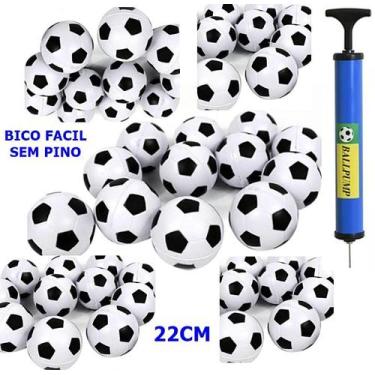Imagem de 20 Bolas Dente  Leite Vinil Futebol Festa 22cm (Vazias) Leve - ART FES