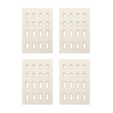 Imagem de Quantfire Pacote com 4 placas térmicas de substituição universal para grelhas Grand Turbo, domador de chamas de tijolo cerâmico, peças de reposição para barbecis Galore Grand Turbo