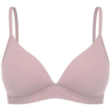 Imagem de Sutiã Com Bojo Triângulo Microfibra Liebe 341001 Sem Aro, Nude, 40