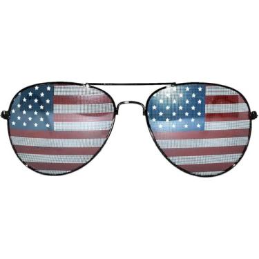 Imagem de OWL Óculos de sol aviador piloto para mulheres e homens, tamanho médio, dourado, preto, prata, bronze, armação de metal colorida, Lente bandeira - armação preta, 137mm