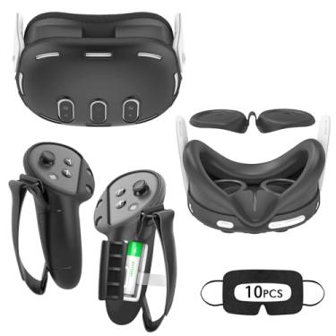 Imagem de Tyasoleil VR Silicone Case for Meta Quest 3, Design Upgraded Accessories for Oculus Quest 3, Face Cover, Controller Grips (Black)