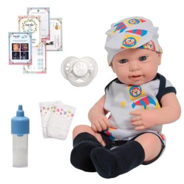 Imagem de Bebê Reborn Menino Luca Com Roupa Aviador Fofinho 43cm - Cegonha Rebor