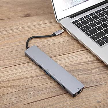 Imagem de Interface TypeC para Hub USB 3.0 RJ45 Ethernet SDTF OTG Adaptador Nossa Porta M é Compatível Com Conectividade 3 Ensu Hub de Interface Tipo C Adaptador Tipo C Adaptador Ethernet