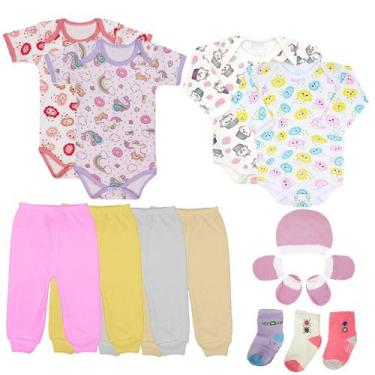 Imagem de Kit Roupa De Bebê Maternidade 14 Peças Enxoval Body E Mijão - Koala Ba