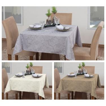 Imagem de Kit 3 Toalhas De Mesa Quadrada 4 Lugares Sala Jantar Jacquard - Raga D