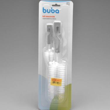 Imagem de Kit buba escova e mamadeira e bico cinza