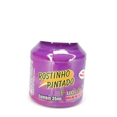 Imagem de Tinta liquida p/ pintura facial 35 ml  Rostinho Pintado, ROXO FLUOR