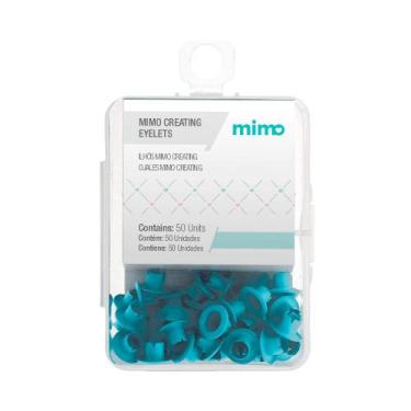 Imagem de Ilhós Mimo Creating - Redondo - Azul Água - 4,5 mm - 50 Unids