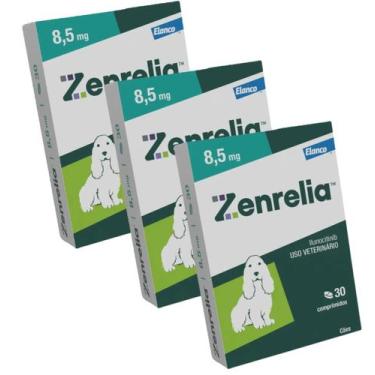 Imagem de Combo 3 Zenrelia 8,5mg Dermatológico Elanco para Cães - 30 Comprimidos