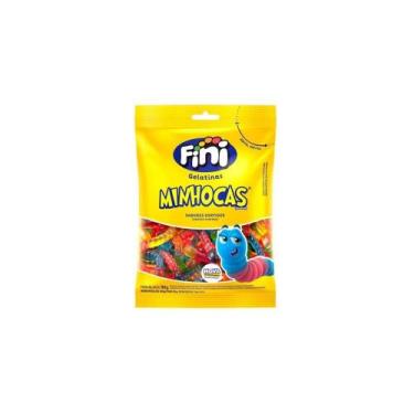 Imagem de Bala Gelatinas Fini Minhocas Pacote com 90grs