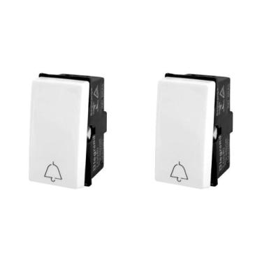 Imagem de Kit C/2 - Modulo Pial Pop Branco Pulsador Campainha 2A. 250V