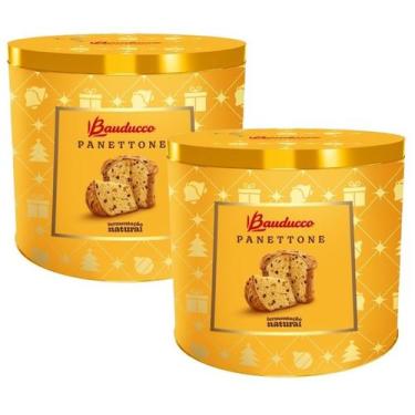 Imagem de 2 Panettone FRUTAS CRISTALIZADAS E UVAS PASSAS Bauducco 750g