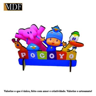 Imagem de Totens de Mesa Turminha Pocoy 20cm Displays Aniversário Mdf Adesivado 