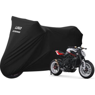 Imagem de Capa De Cobrir Moto MV AGUSTA Brutale R Com Logo - Mz, Preta