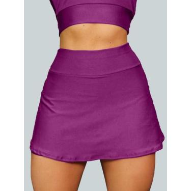 Imagem de Short Saia Academia Saia Beach Tennis Com Short Interno Donna Martins,