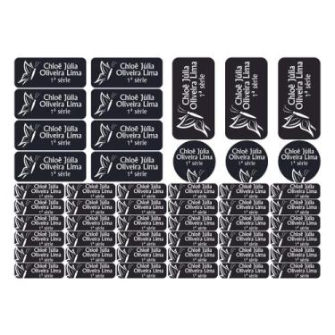 Imagem de 50 Etiquetas Escolares Personalizadas Vinil Borboleta - Tectoner, BORB