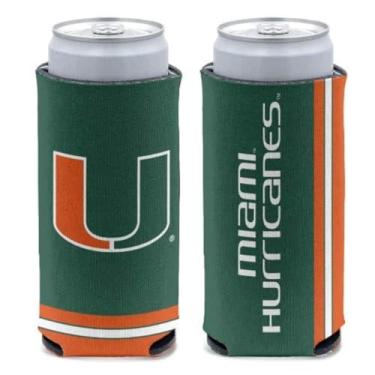 Imagem de WinCraft NCAA Miami Hurricanes Slim Cooler de lata, cores do time, tamanho único