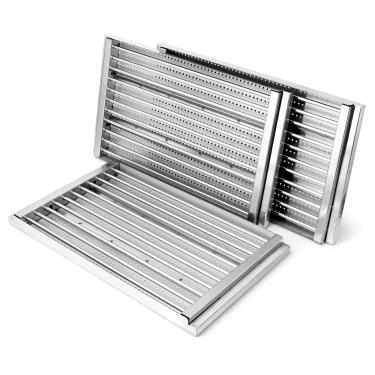 Imagem de Adviace Peças de reposição de grelha para Charbroil 463242716 463257520 463242715 463276016, G533-2200-W1 G541-0016-W2 Grelha de cozinha de aço inoxidável estampada e conjunto de emissor infravermelho