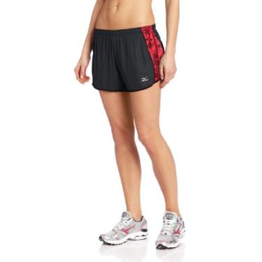 Imagem de Mizuno Short feminino DryLite Mustang de corrida, cinza/vermelho vermelho, PP