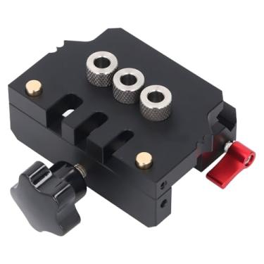 Imagem de Kit de Gabarito de Cavilha Autocentrante, Gabarito de Cavilha para Carpintaria de Liga de Alumínio Com Brocas de 6 8 10 Mm, Guia de Broca de Cavilha Multifuncional Portátil