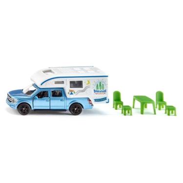 Imagem de Miniatura Camionete Ford F150 Pick UP Camper Com Trailer, Azul