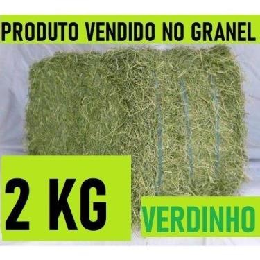 Imagem de 2 KG Feno Tifton 85 - Fininho Verdinho para Coelho e Porquinho da Indi
