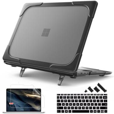 Imagem de Lepeoac Capa resistente para laptop Microsoft Surface de 13,8 polegadas, Windows 11 Copilot+ PC 2024, tela sensível ao toque da 7ª edição com suporte dobrável, capa de teclado e protetor de tela,