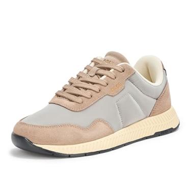 Imagem de BOSS Tênis masculino Essential Low Profile, Cinza/teca, 45