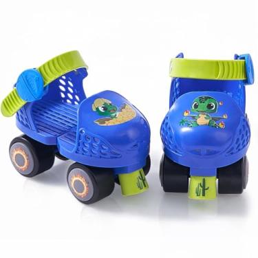 Imagem de Patins ajustáveis para crianças, meninas, meninos, patins de quatro rodas de treinamento fácil para iniciantes, crianças de 2 a 4 anos