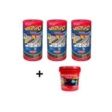 Imagem de Manta Asfáltica 30cm 2un + Primer Asfáltico 3,6 Kit Aplicação Fita Met