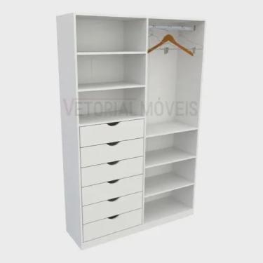 Imagem de Armário Arara Gaveta Verônica M8 100% Mdf (quarto Sapato)
