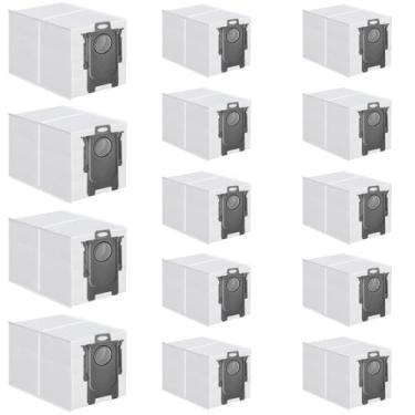 Imagem de 14 pacotes de sacos de pó para Roborock Saros 10/10R, Q Revo, Qrevo S/Slim, S8 MaxV Ultra, S8 Max Ultra, Qrevo MaxV/Pro/Curv/Curv S5X/Edge/Edge S5A Robot Aspirador, 2,7L de grande capacidade