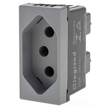 Imagem de TOMADA 2 PINOS + TERRA (3 PINOS) 20 AMPERES 250 VOLTS BORNE PARAFUSO 1M CINZA - PIAL PLUS - 615060CZ