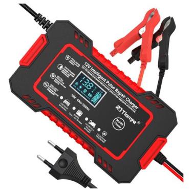 Imagem de Carregador De Bateria 12v 6a Para Automoveis E Moto - DE IMPORT