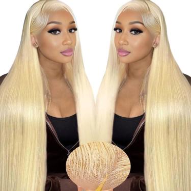 Imagem de Peruca Tuziyi Blonde 613 Cabelo Humano Liso 220% Densidade 80cm