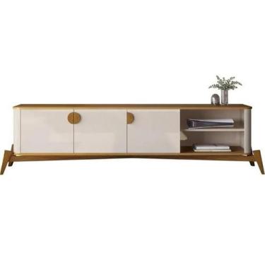 Imagem de Rack Buriti 195cm para TV até 70 Polegadas 3 Portas JB Bechara, Off wh