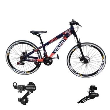 Imagem de Bicicleta Aro 26 Vikingx Aluminio Tuff 25 Mtb 24v Cambio Shimano Diant