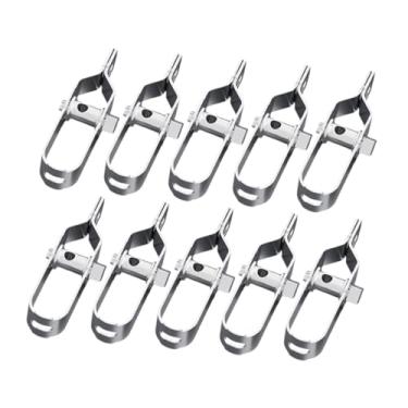 Imagem de Fenteer Kit de conectores para filtro de cerca elétrica, 10 peças, tensor de cerca portátil e resistente, tensor de fio em linha para malha de quintal de, 90mm