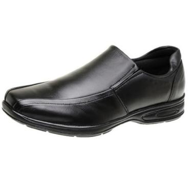 Imagem de Sapato Confort Social Masculino Couro Ortopédico Preto 5030 (Preto, BR, Adulto, Numérico, 46)