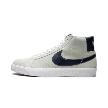 Imagem de Nike Tênis masculino Sb Zoom Blazer Mid PRM Da1839, Mal cinza/azul marinho/quase verde, 10