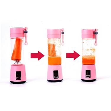 Imagem de Liquidificador Mini Portátil Bateria Squeeze Rosa