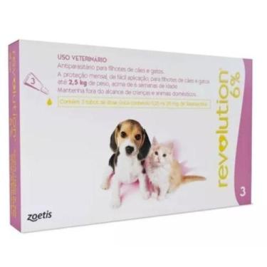 Imagem de Revolution Cães Gatos Filhotes Até 2,5kg 3 Pipetas Zoetis