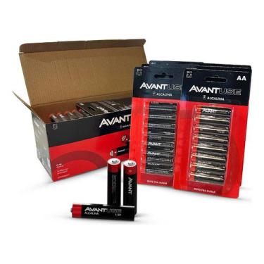 Imagem de kit 96 Pilhas Alcalina Pequena AA 1.5v 2A Cod: 408030014-6 Avant Use